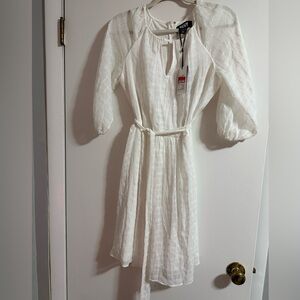 NWT DKNY White Textured Dress